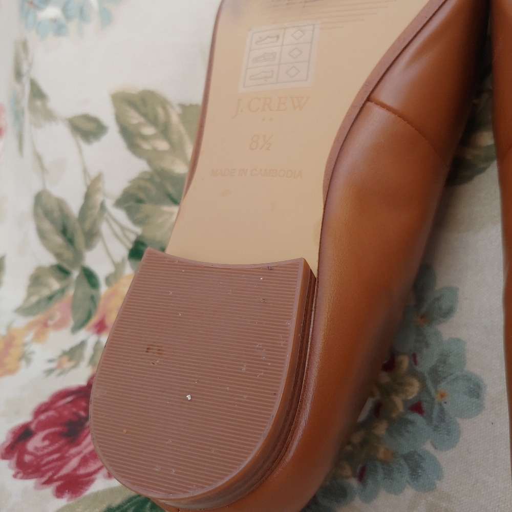 J. Crew Factory Women's Tan Loafers With Bow Detail Size 8.5 - Picture 13 of 16
